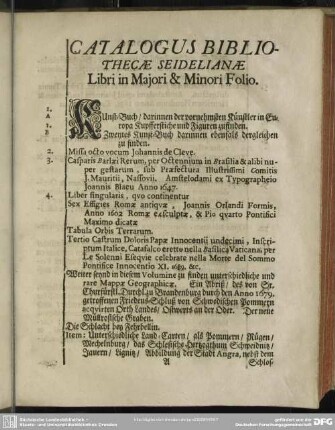 Libri in Majori & Minori Folio