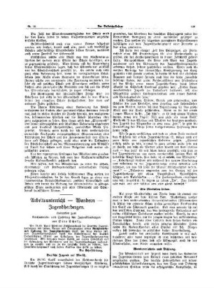 Arbeitsunterricht - Wandern - Jugendherbergen : Gedanken zum Reichsgewerbe- und Opfertag für Jugendherbergen