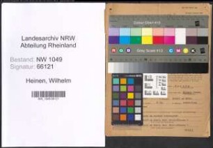 Entnazifizierung Wilhelm Heinen , geb. 02.04.1897 (Kaufmann)