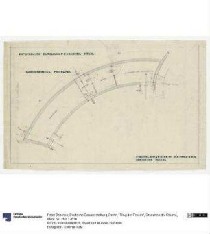 Deutsche Bauausstellung, Berlin, "Ring der Frauen", Grundriss div. Räume