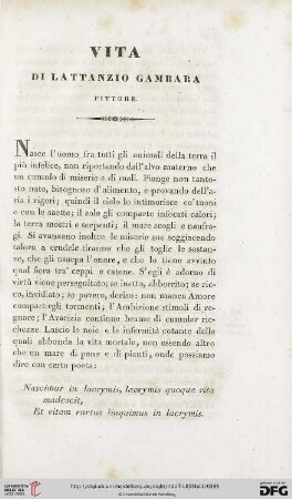 Vita di Lattanzio Gambara, pittore