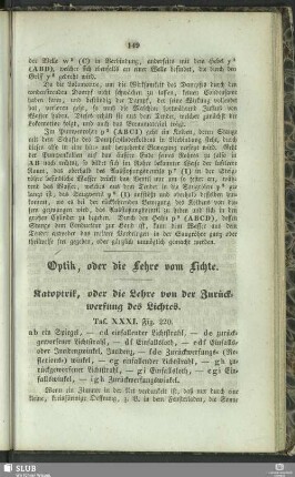 Optik, oder die Lehre vom Lichte