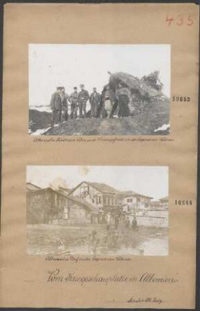 Vom Kriegsschauplatze in Albanien: Albanische Hütte aus Lehm und Weidengeflecht in der Gegend von Valona