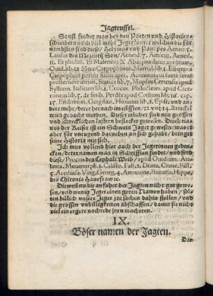 IX. Böser namen der Jagten.