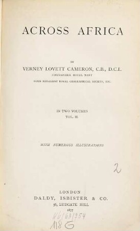Across Africa : In two volumes, 2