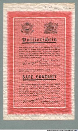 Passierschein / Alliierte Expeditions-Armee