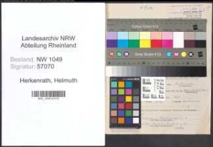 Entnazifizierung Helmuth Herkenrath , geb. 16.02.1918 (Erzieher)