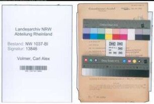 Entnazifizierung Carl Alex Volmer , geb. 19.08.1912 (Prokurist)