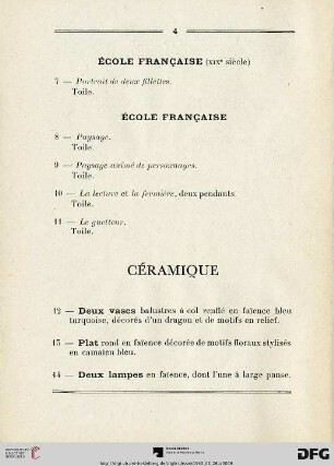Cèramique (Nr. 12-38)