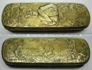 Tabakdose mit dem Porträt Friedrichs II. zur Erinnerung an die Schlacht von Minden am 1. August 1759