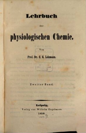 Lehrbuch der physiologischen Chemie, 2