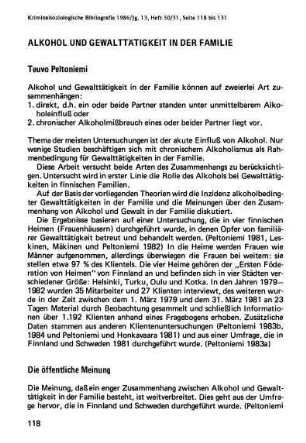 118-131, Alkohol und Gewalttätigkeit in der Familie