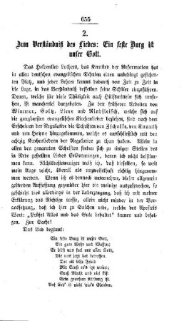 Zum Verständniß des Liedes : Ein feste Burg ist unser Gott