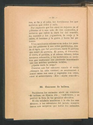 22. Concurso de belleza.