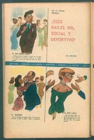 ¡Esos bailes del social y deportivo! - [Cómic] : De la fauna porteña