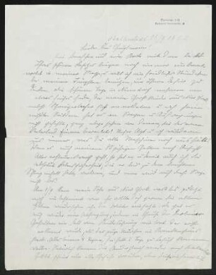 Brief von Charlotte Kiep an Margarete Hauptmann