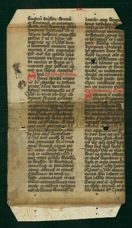 UB Gießen, Hs NF 699 - [2 aufeinandergeklebte Pergamentblätter aus Einbandmakulatur – Fragmente]. - UB Gießen, Hs NF 699
