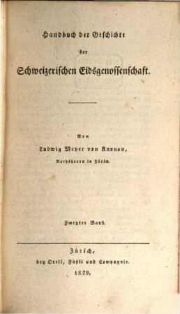 Handbuch der Geschichte der Schweizerischen Eidsgenossenschaft, 2