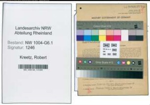 Entnazifizierung Robert Kreetz , geb. 09.04.1906 (Kaufm.Angestellter)