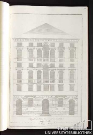 Prospetto del Palazzo Cornaro sul rivo di S. Paolo vulgo S. Polo ora Palazzo Mocenigo