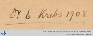 Autogramm (Aus: UB Freiburg, RA 2016/26).