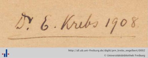 Autogramm (Aus: UB Freiburg, RA 2016/26).
