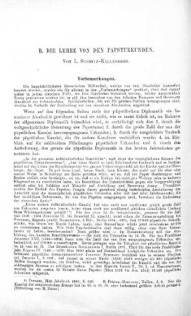 Die Lehre von den Papsturkunden