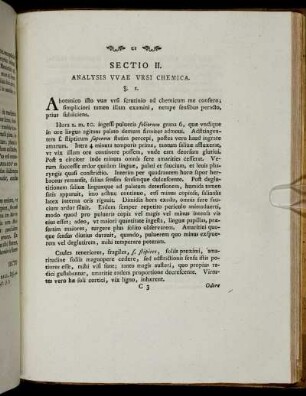 Sectio II. Analysis Uvæ Ursi Chemica.