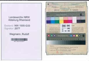 Entnazifizierung Rudolf Wegmann , geb. 09.01.1895 (Lehrer)