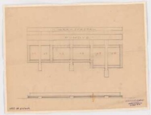 Tonfilmatelier (Filmstadt), Berlin-Gatow: Rechteckiger Grundriss, Ansicht 1:1000