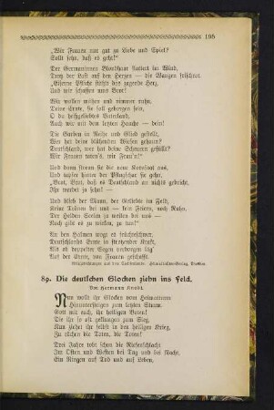 195 89. Die deutschen Glocken zieh´n ins Feld