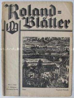 Monatszeitschrift "Roland-Blätter" u.a. zu den Interessen Frankreichs im Saarland