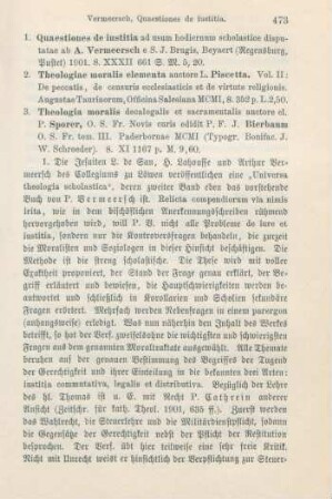 473-475 [Rezension] Vermeersch, A., Quaestiones de iustitia