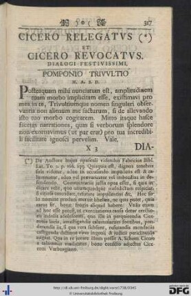 Cicero Relegatus et Cicero Revocatus.