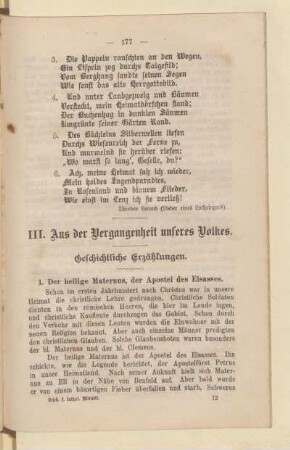 III. Aus der Vergangenheit unseres Volkes. Geschichtliche Erzählungen