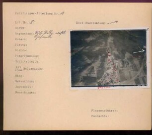 Foto einer russischen Stellung westlich von Szafranki (Luftbild)