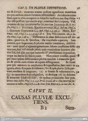 CAPUT II. CAUSAS PLUVIAE EXECUTIENS.