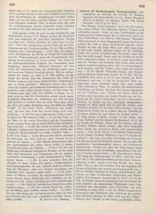 242-243 [Rezension] Jahrbuch für brandenburgische Kirchengeschichte ; 33.1938
