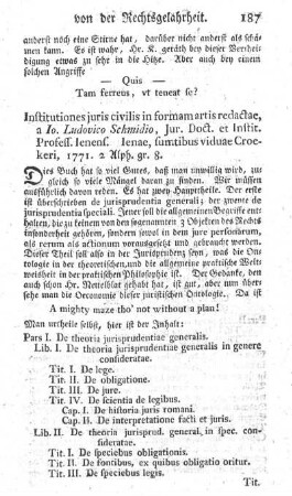 Institutiones juris civilis in formam artis redactae.