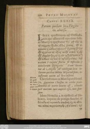 Caput XXXIX. Patrum quaedam loca Purgatorio adversa.
