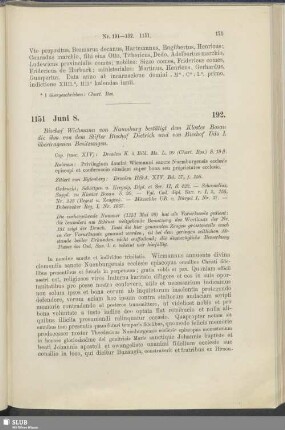 192. 1151, Juni 8