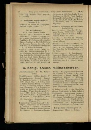 Königl. preuss. Militärbehörden