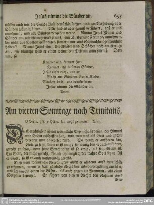 Am vierten Sonntage nach Trinitatis
