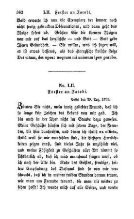 No. LII. Forster an Jacobi
