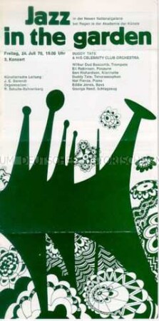 Programmblatt zu den Berliner Jazz-Tagen 1970