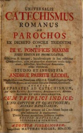 Universalis Catechismus Romanus ad parochos