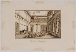 Innenansicht der Ersten Kammer im Landhaus in der Landhausstraße in Dresden, ab 1831 Kammer existent