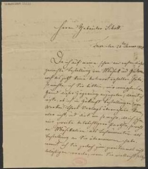 Brief an B. Schott's Söhne : 24.01.1825