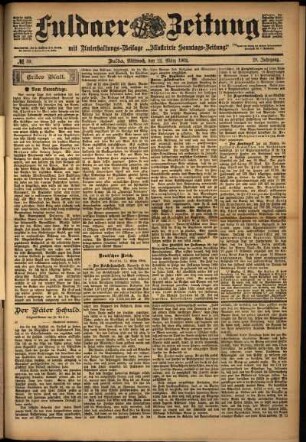 Erste Ausgabe vom Mittwoch, den 12. März 1902.