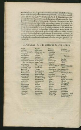 Auctores In His Opusculis Citantur.